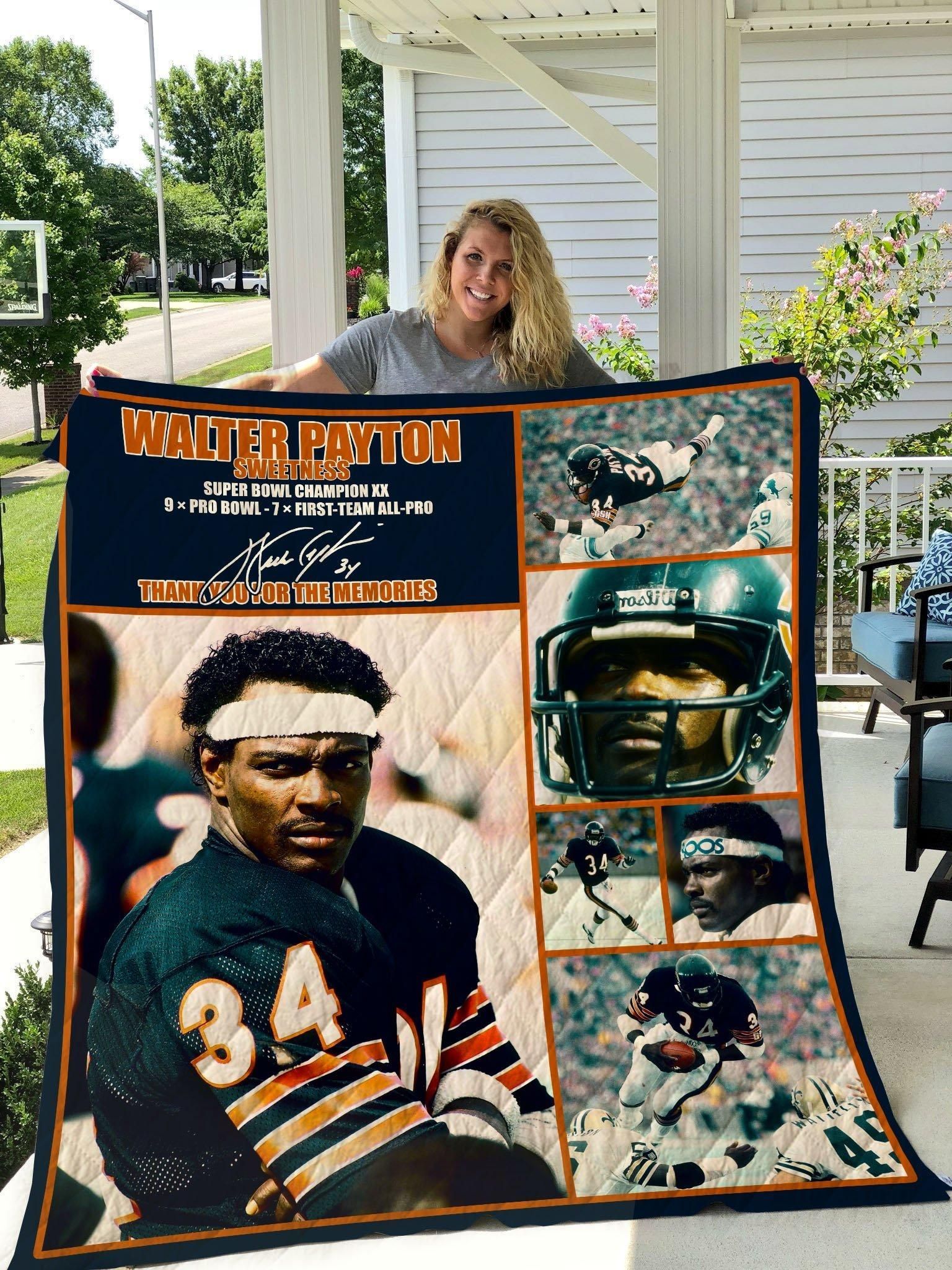 Walter Payton Chicago Bears 02 Quilt Blanket