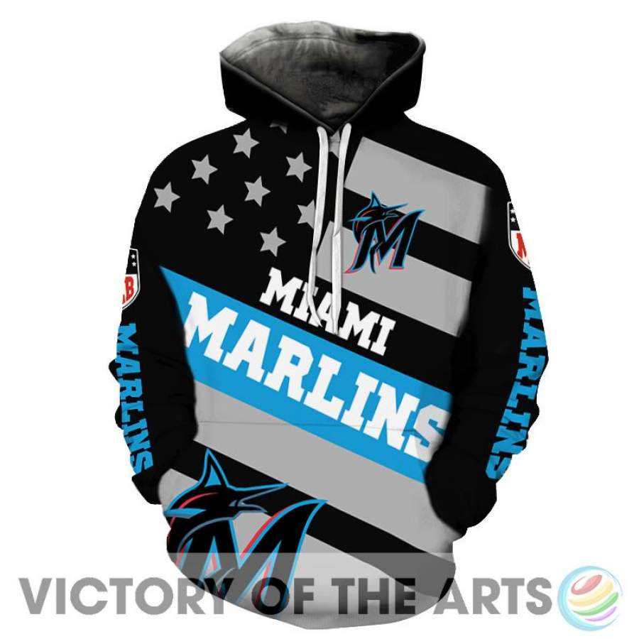 Proud Of American Stars Miami Marlins Hoodie