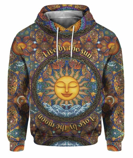 Live By The Sun Love By The Moon Hippie 3D All Over Print Shirts For Men & Women, Gift For Hippie Soul, Hippie Lover