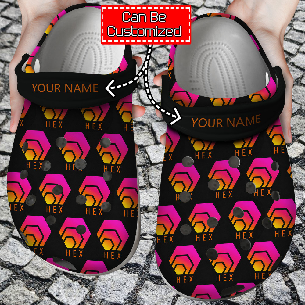 Crypto Crocs – Personalized Hex Crypto Pattern Clog Shoes For Men And Women