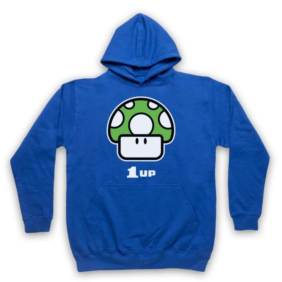 1up Super Mario Mushroom Tv Video Game Mini Mens Hoodie