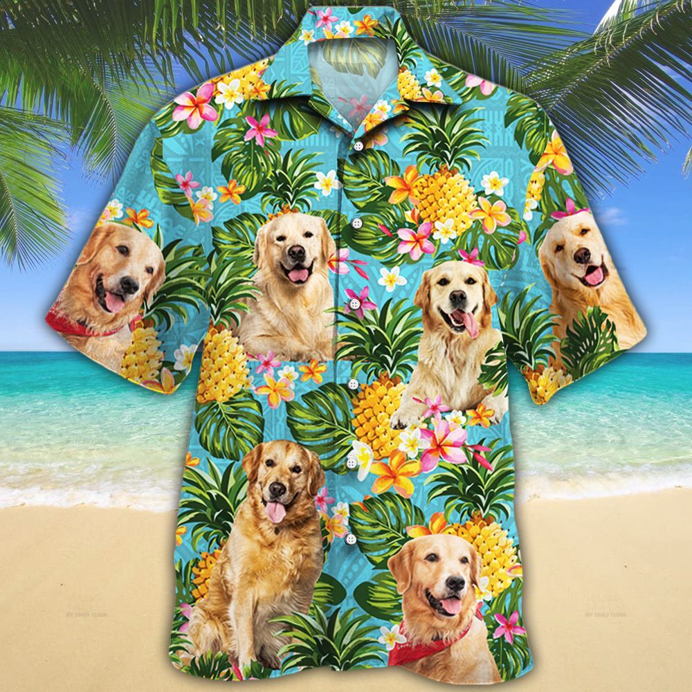 Golden Retriever Dog Lovers Pineapple Hawaii Shirt Ha58929