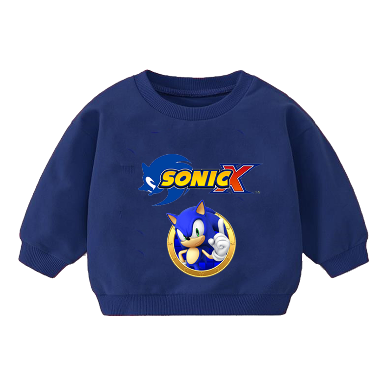 Sonics Sweatshirts Harajuku Solid Color Oversized Kids Boy Girl Hoodies 2022 Casual Loose Pullovers Halloween Christmas Gift alx