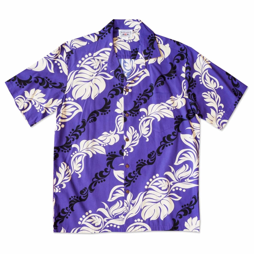 Kalaheo Purple Hawaii Cotton Shirt Ha31747