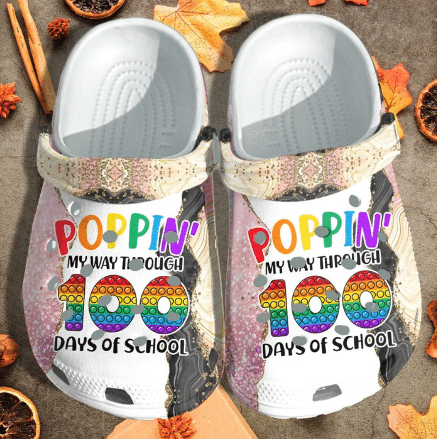 Popping My Way Through 100 Days Of School Clog Shoes #Dh