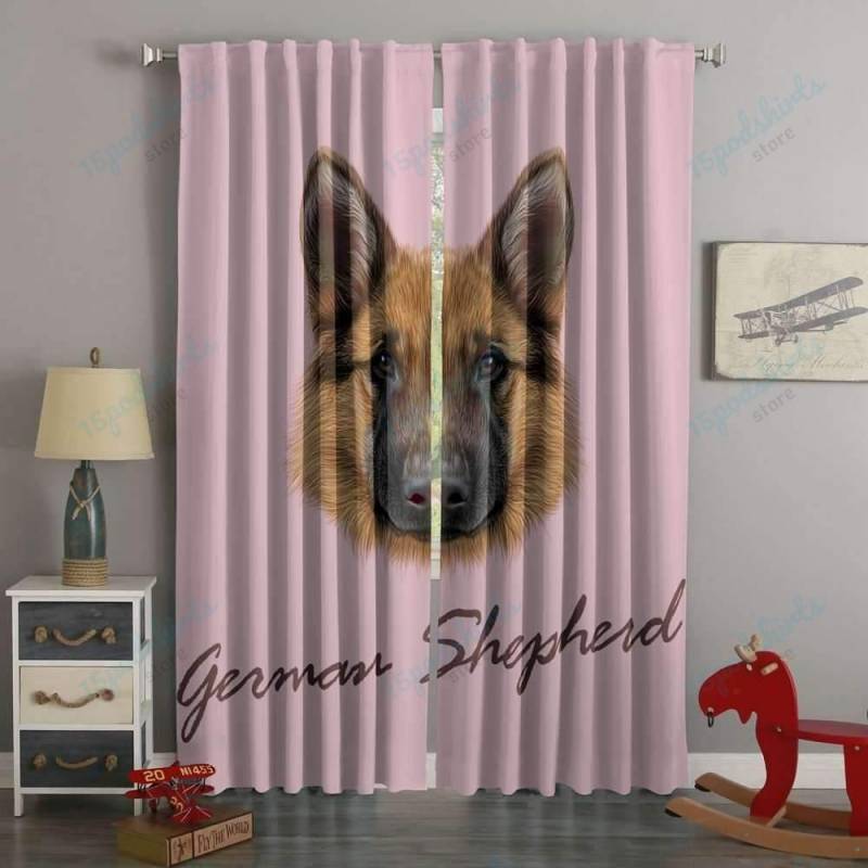 3D Printed German Shepherd Style Custom Living Room Curtains