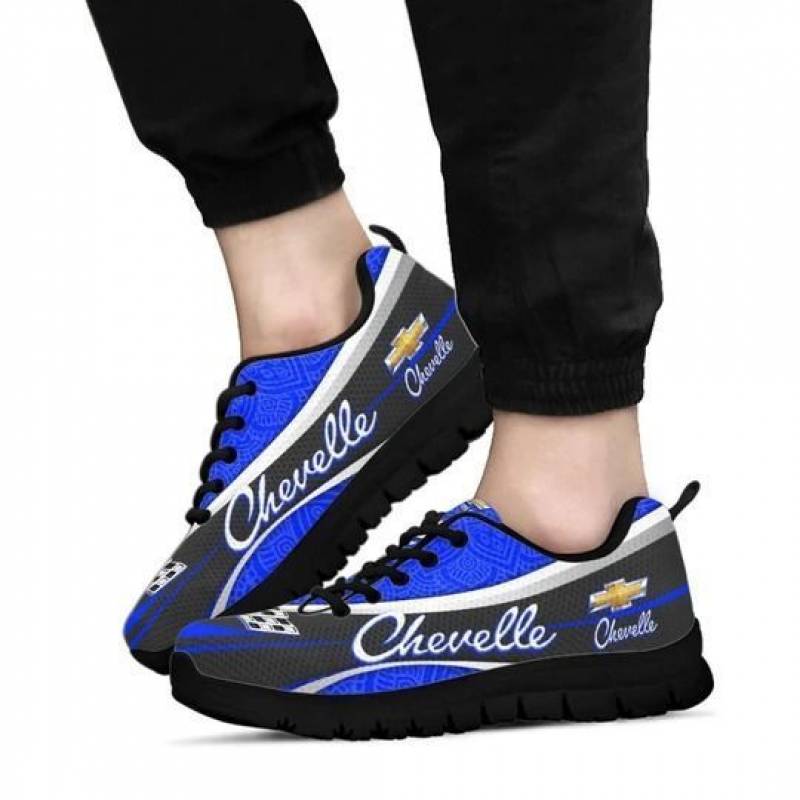 3D Printed Chevrolet Chevelle TDV Sneakers For Men & Women Ver 2 (Blue)