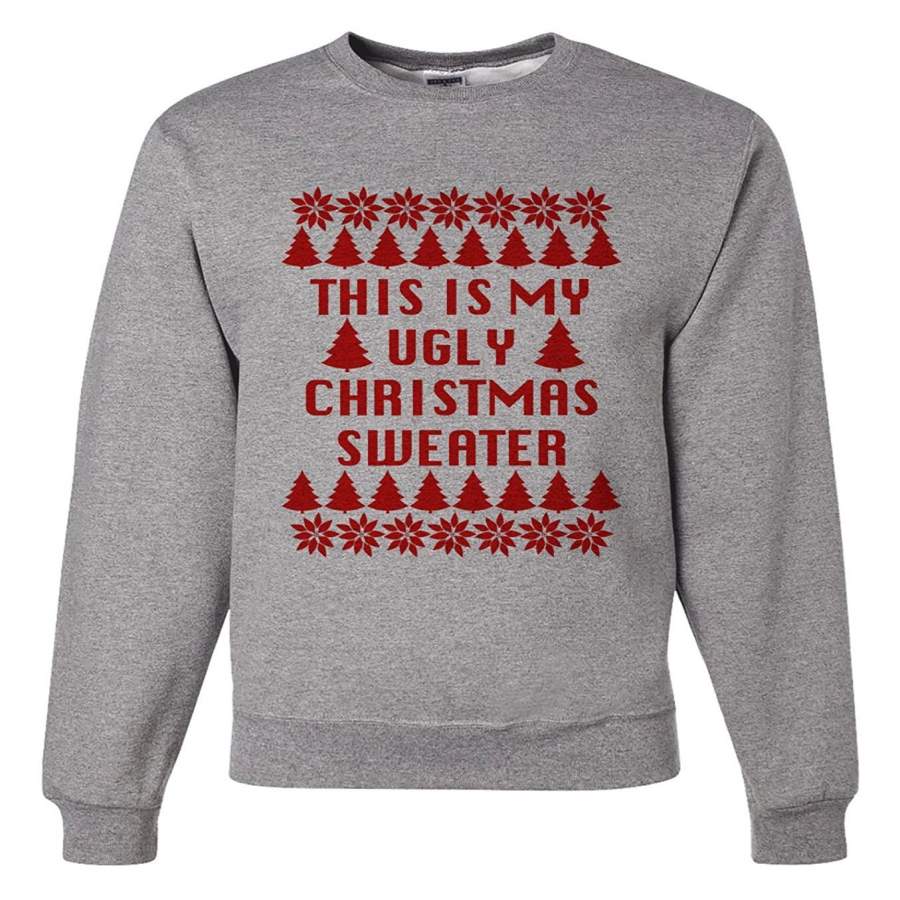 7 ate 9 Apparel Mens My Ugly Christmas Sweater Sweatshirt