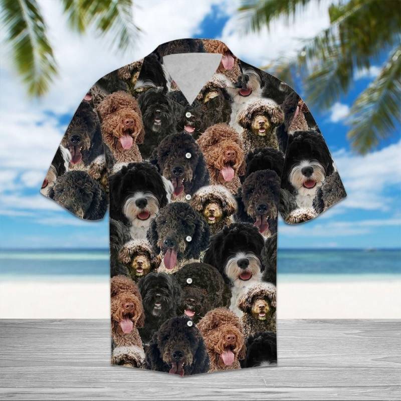 Artsyhomes Portuguese Water Dog Awesome Hawaiian Ha42263