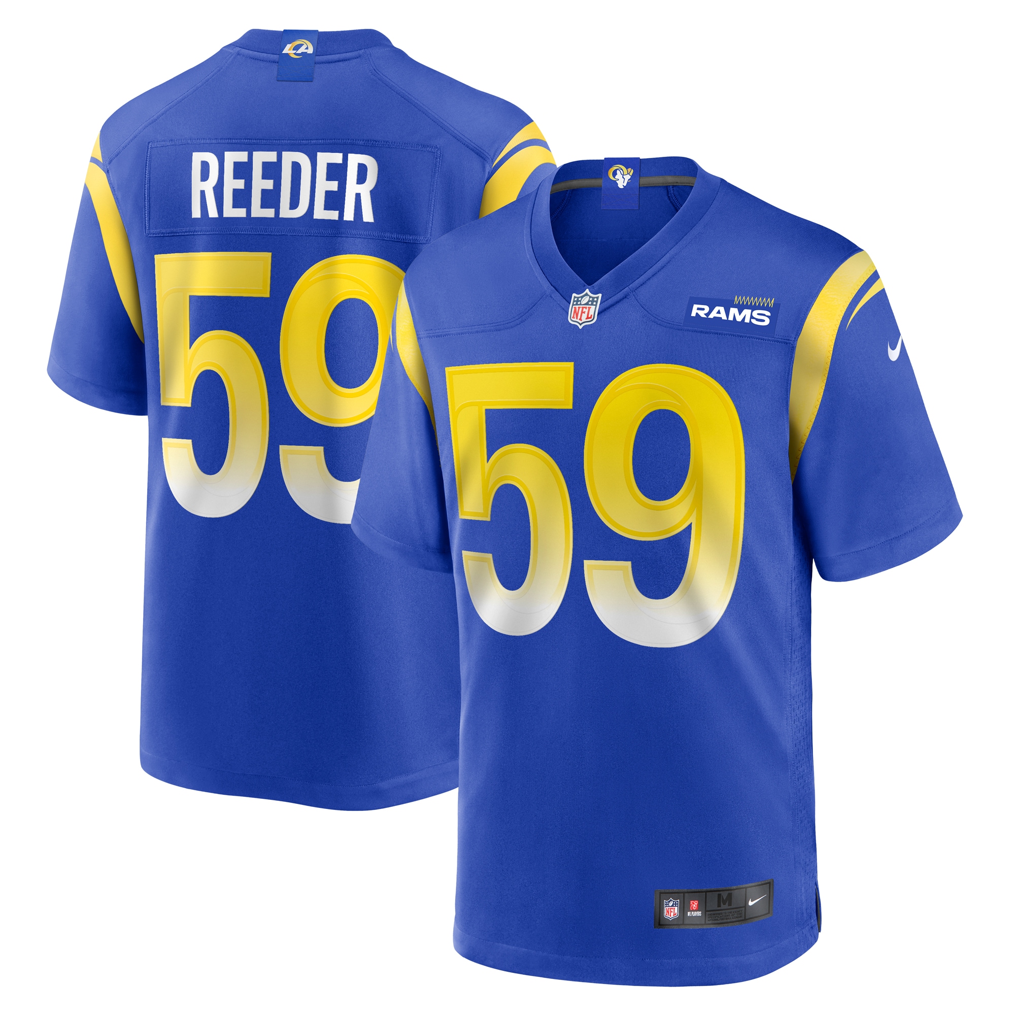 Troy Reeder Los Angeles Rams Team Game Jersey – Royal