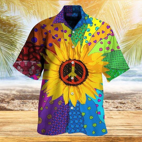 Hippie Sunflower Unisex Hawaii Shirts Ha96691