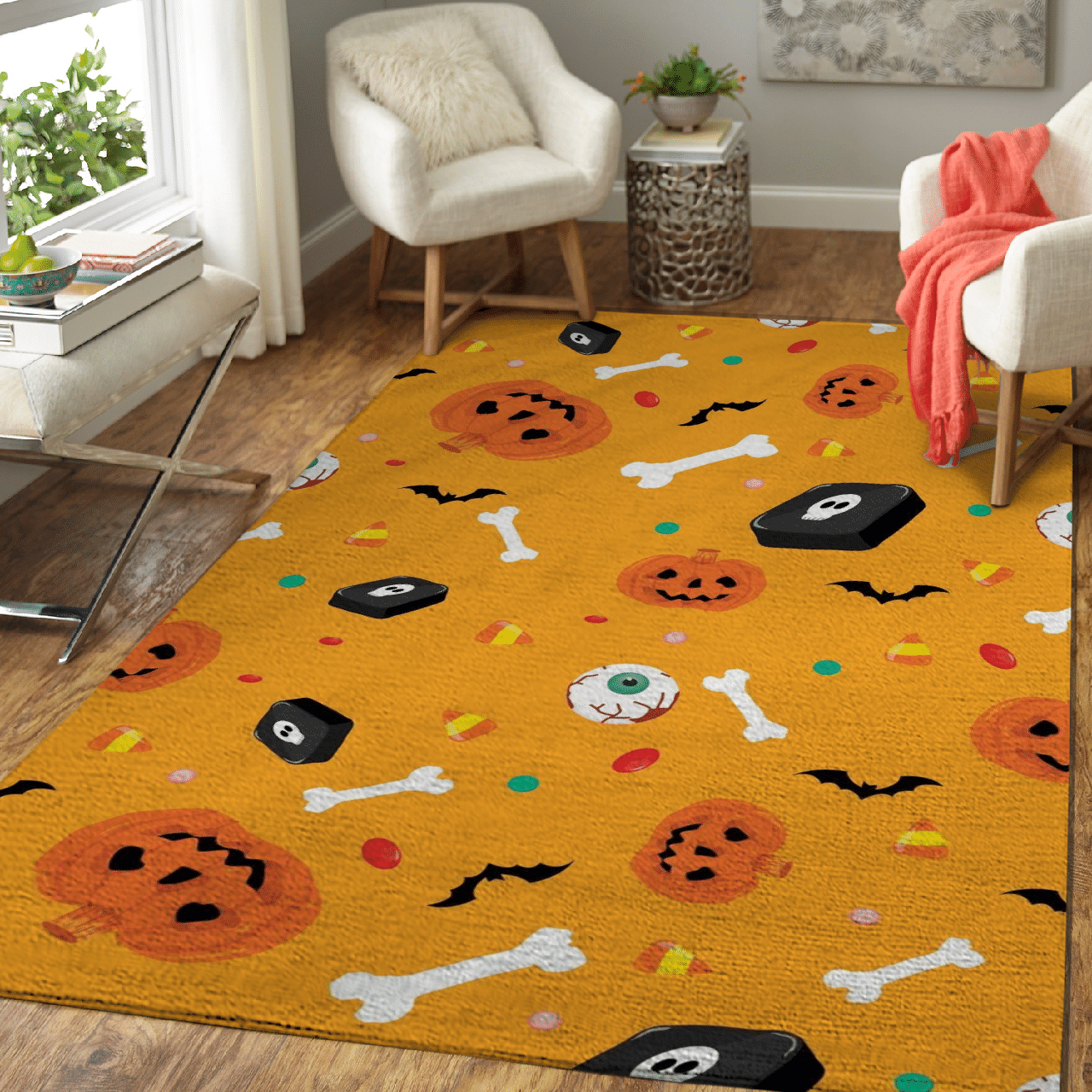 Halloween Trick or Treat rug HLO 08