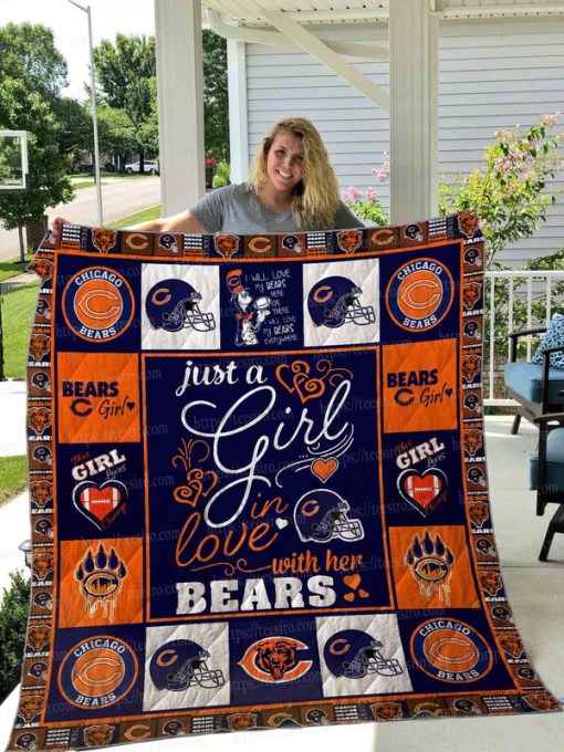 Chicago Bears 3 D Printing Quilt V15 Gift For Fan Football Lovers