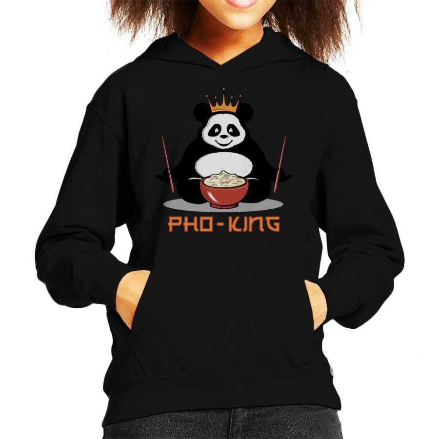 Pho King Panda Kid’s Hooded Sweatshirt