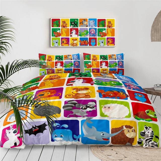 Animal Alphabet 3 Pieces Quilted Comforter Set