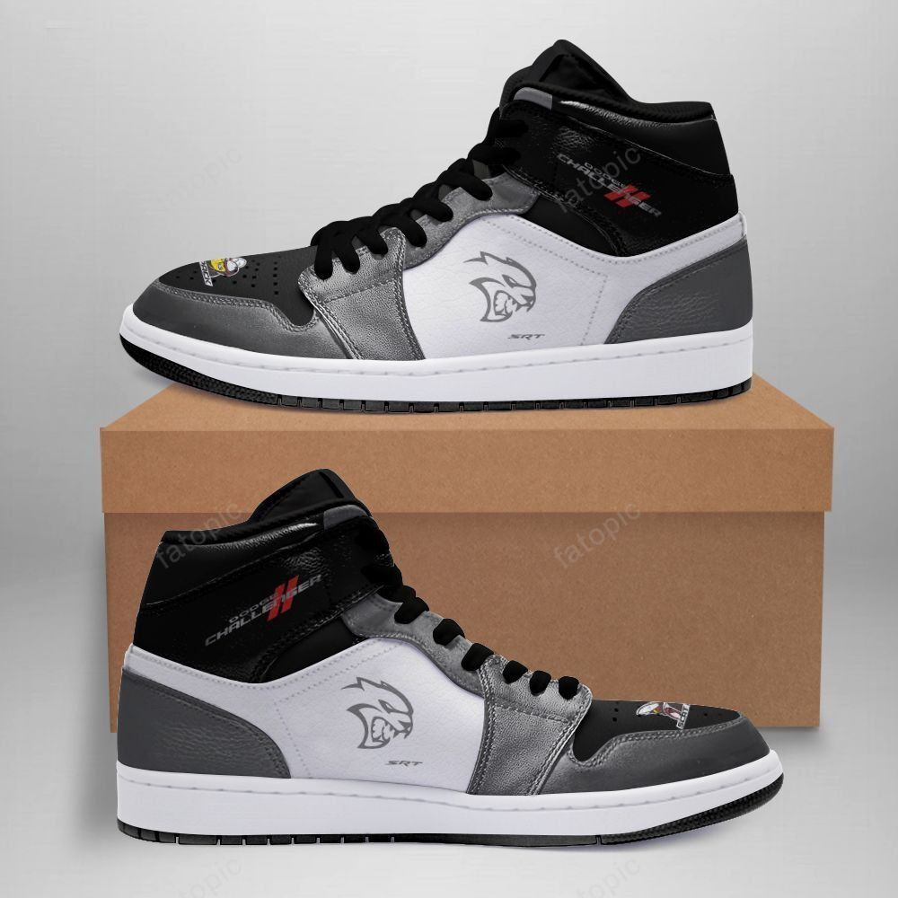 Dodge Challenger NCT VA JD High top Shoes Ver1 Grey Sneakers Jordan Sneakers Sport Air Jordan High Sneakers Sport Sneakers