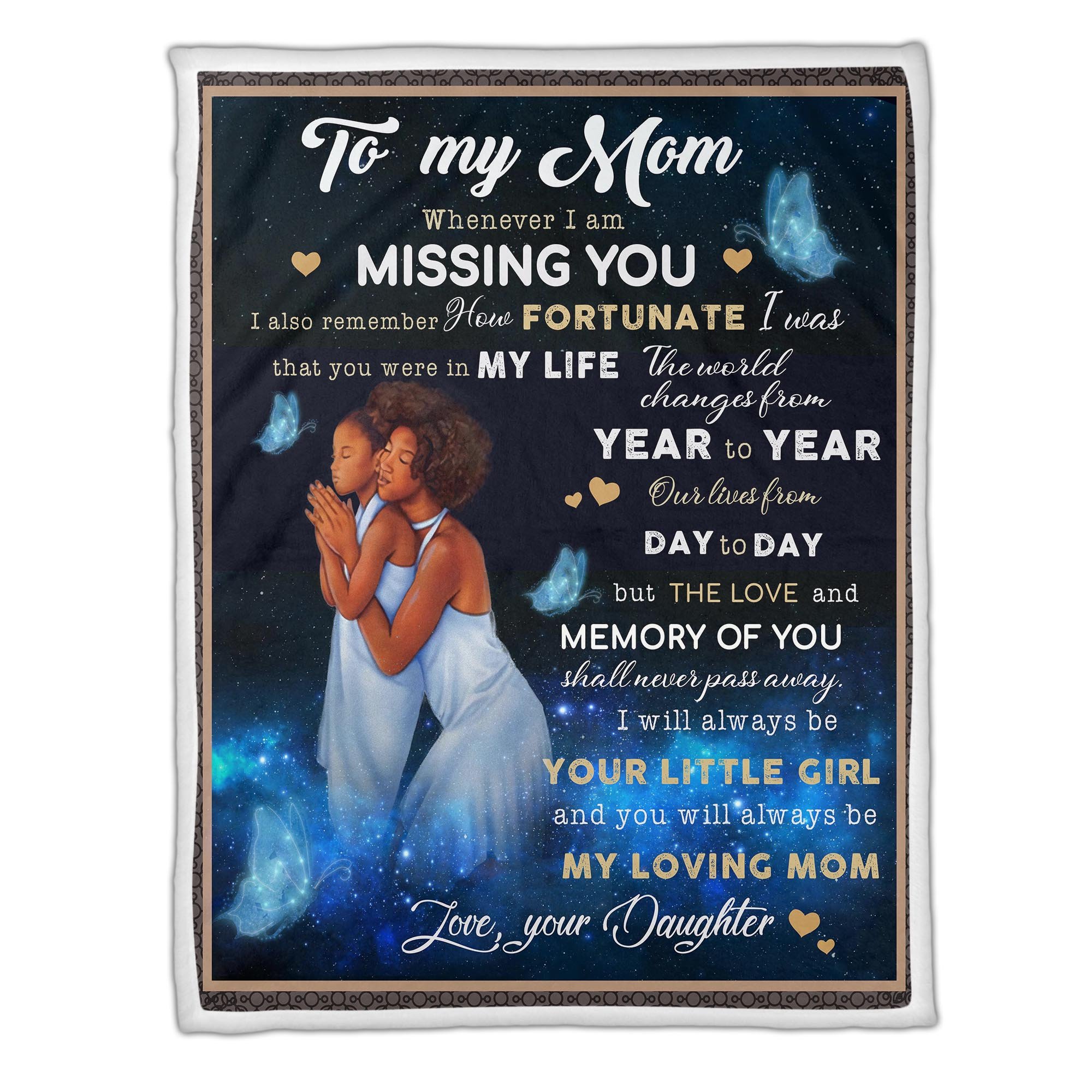 To My mom – My Loving Mom Blanket