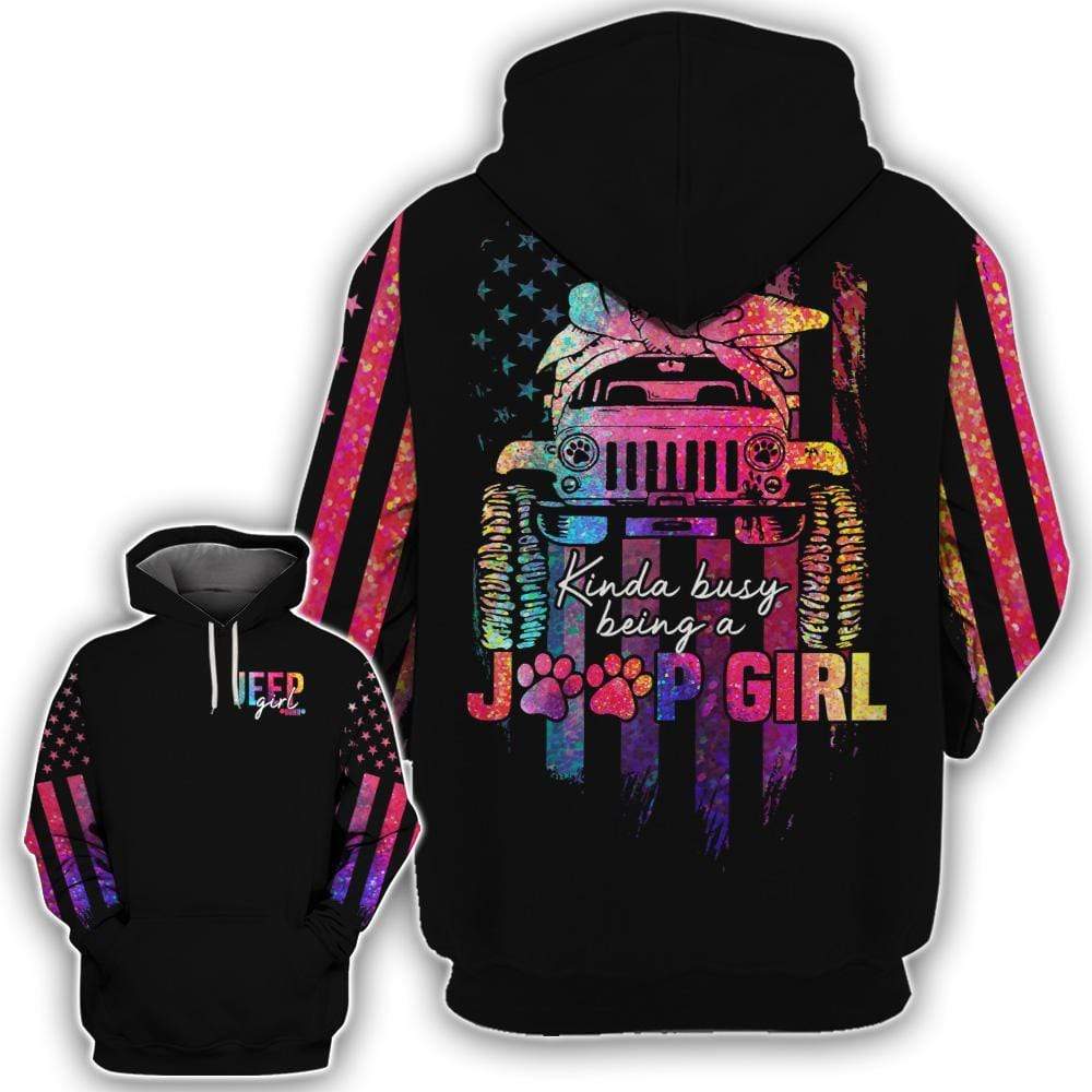 Kinda Busy Being A Jeep Girl Hoodie 3D #H