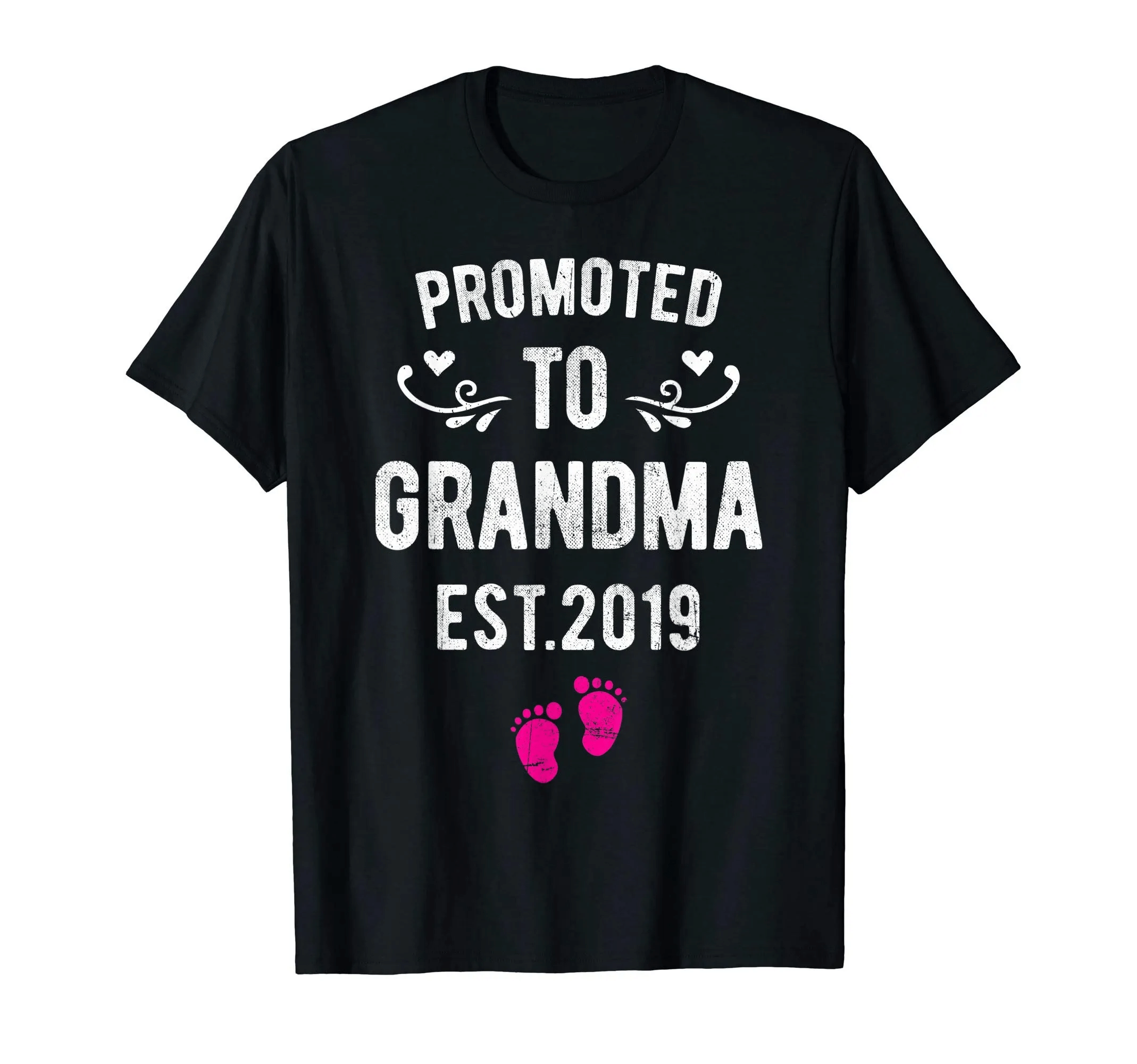 Promoted To Grandma Its A Girl 2019 Tshirt Grandma Team Pink