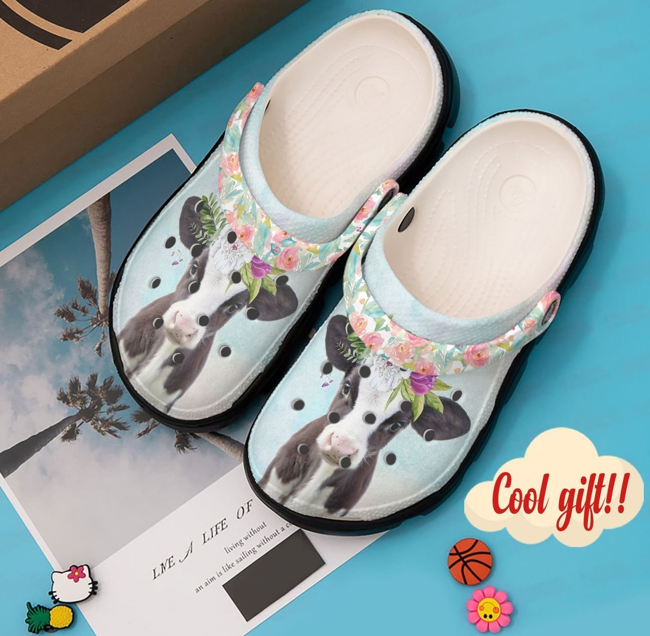 Cow Personalized Clog, Custom Name, Text, Color, Number Fashion Style For Women, Men, Kid, Print 3D Little Cow