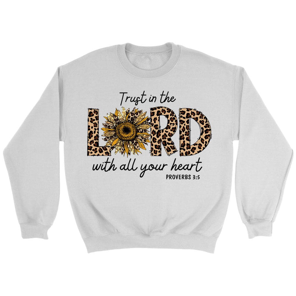 Trust In The Lord With All Your Heart Leopard Sweatshirt