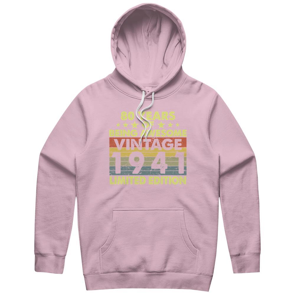 80 Years Of Being Awesome Vintage 1941 Limited Edition 80th Birthday Hoodie