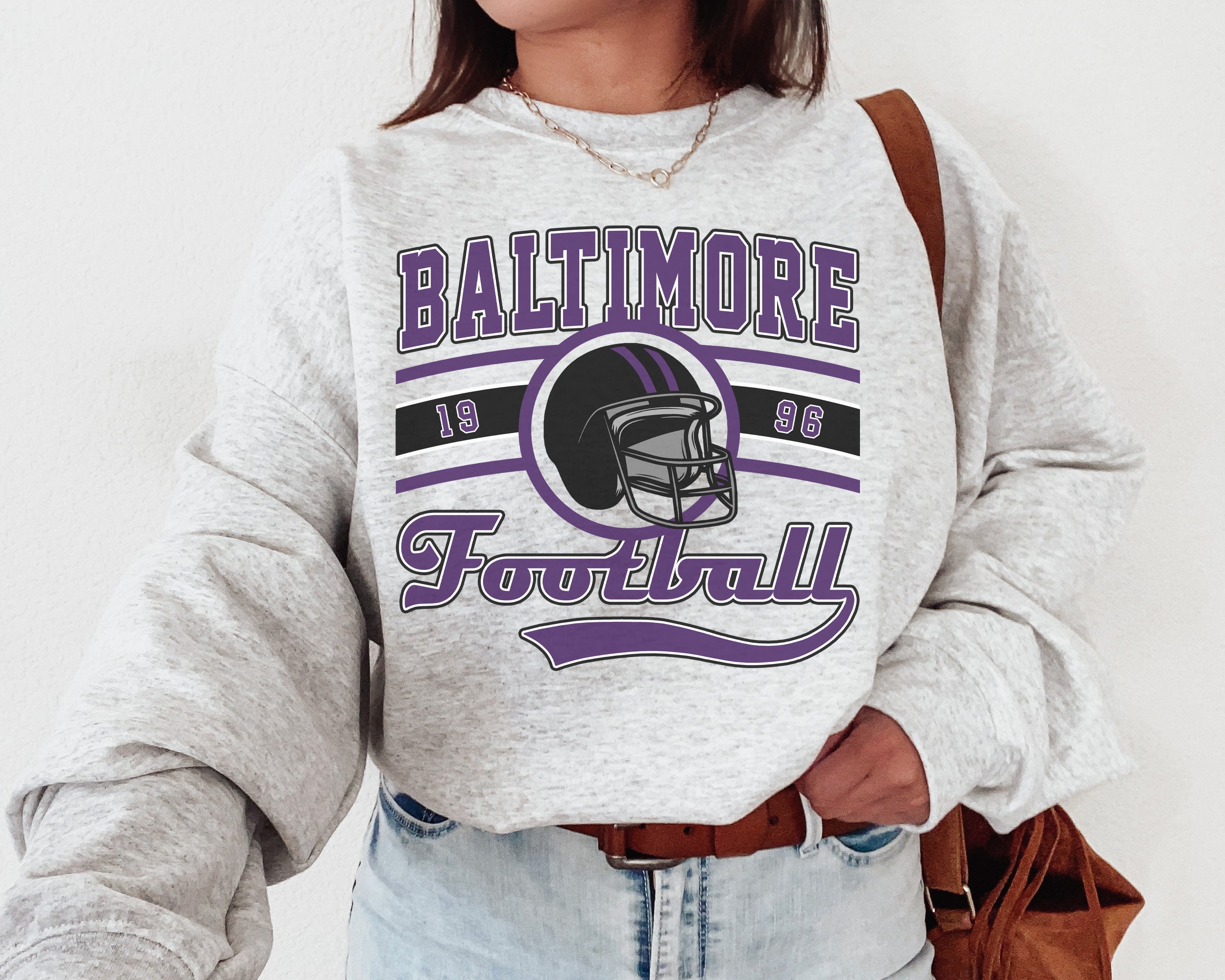 Baltimore Football Sweatshirt  T-Shirt , Vintage Baltimore Football Shirt, Ravens Shirt, Sunday Football Sweatshirt, Baltimore Fan Gift