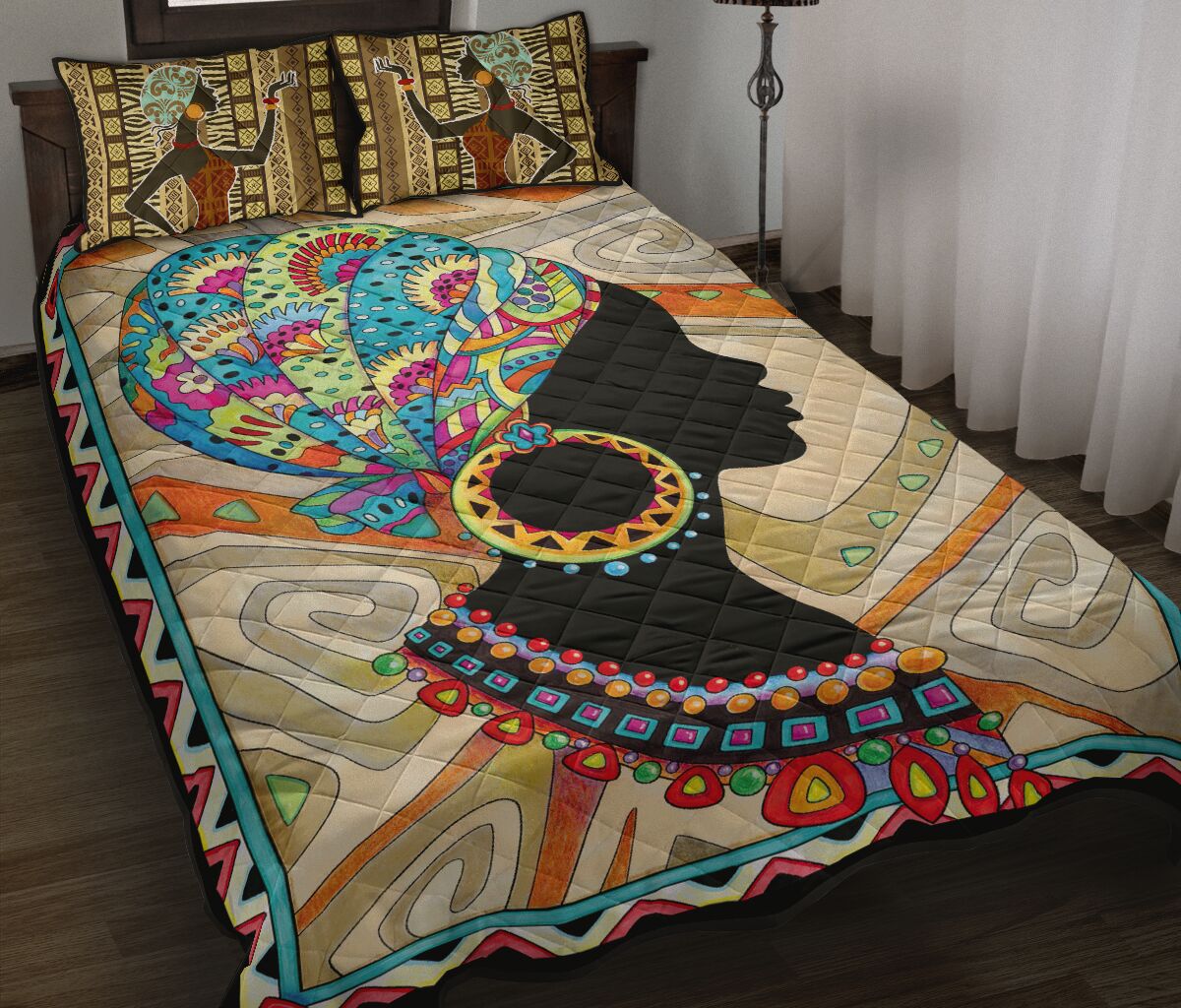 African Culture African American Quilt Set 0622