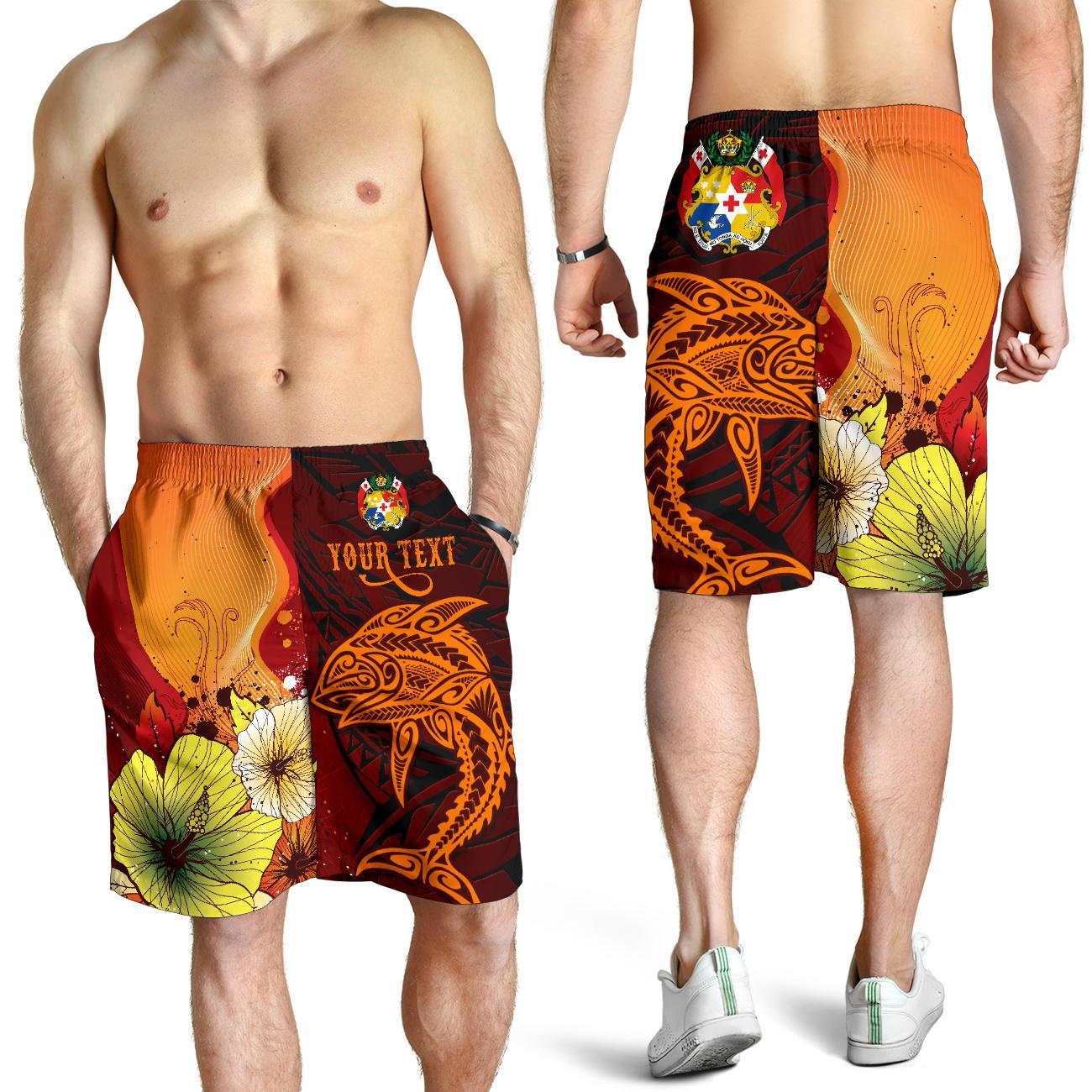 Tonga Custom Personalised Men’s Shorts – Tribal Tuna Fish – BN39