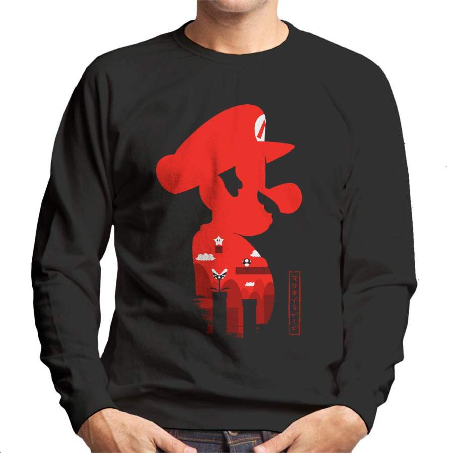 Super Mario Side Profile Japan Men’s Sweatshirt