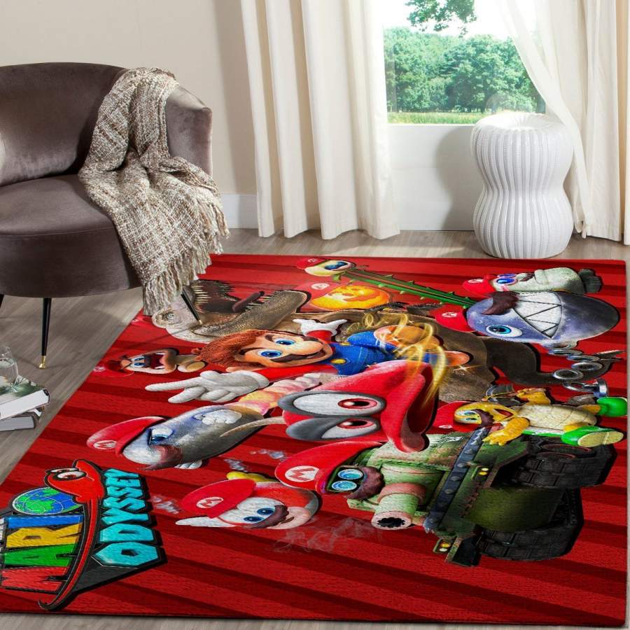 Super Mario Area Rug Nintendo Video Game GFD 19120613