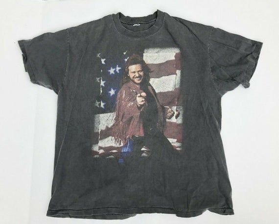 Vtg Country Music Travis Tritt Band Shirt90S Thin Thrashed Worn Usa Arge American Flag Music Rock Faded And Broken In Shirt