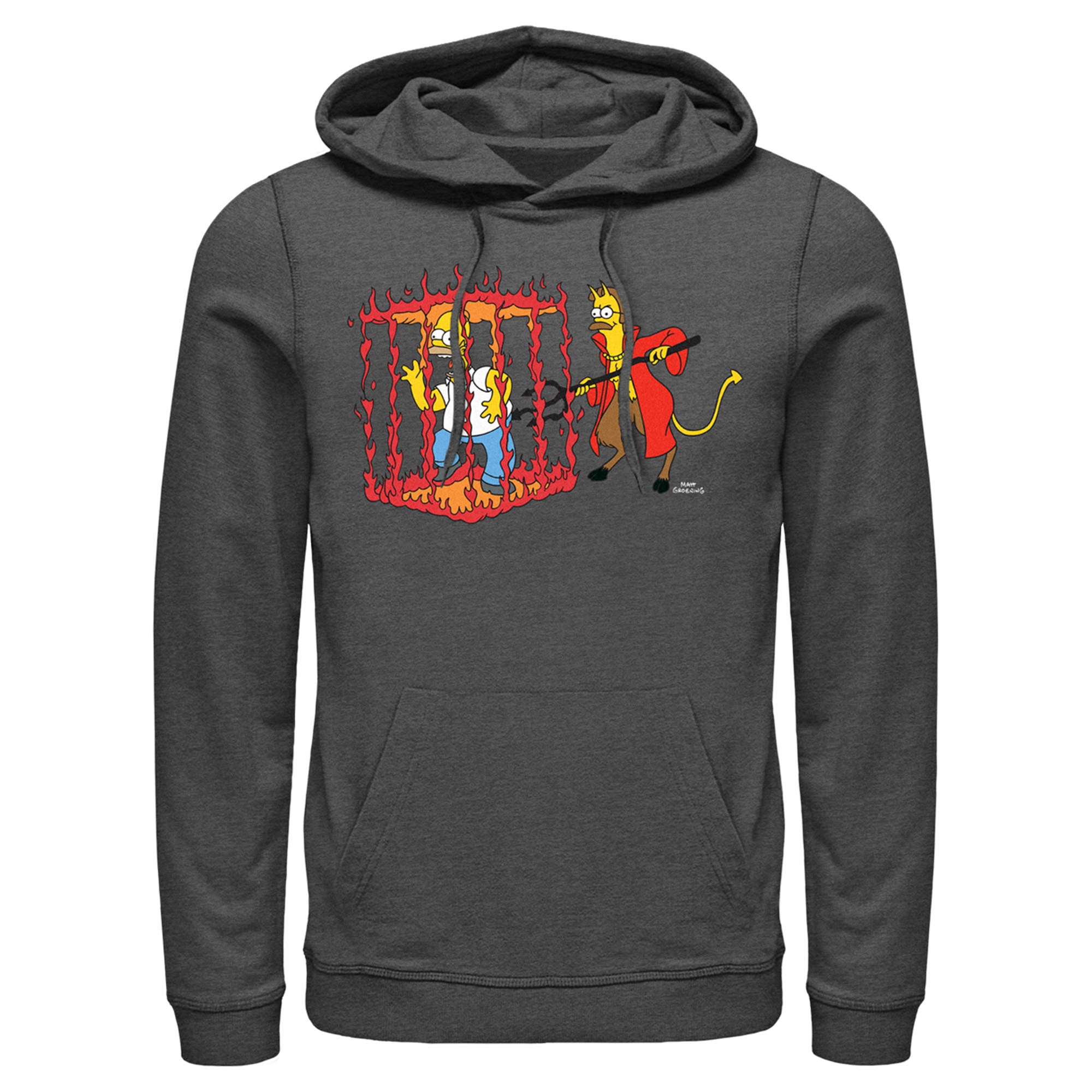 The Simpsons Men’S Devil Flanders  Pull Over Hoodie