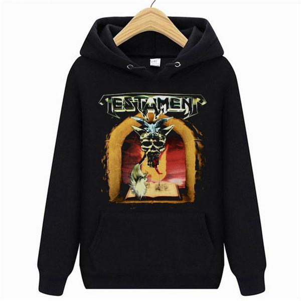 Testament The Legacy Thrash Band Exodus Mens Black Hoodie Sweatshirt
