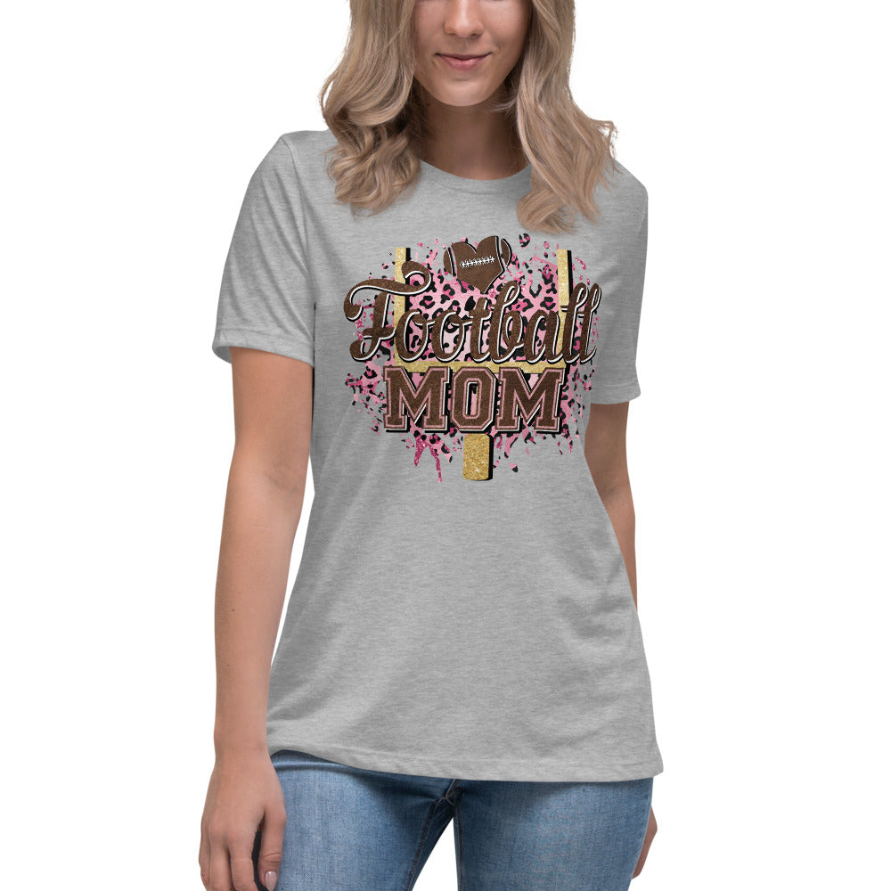 Football Mom Pink Leopard T-Shirt