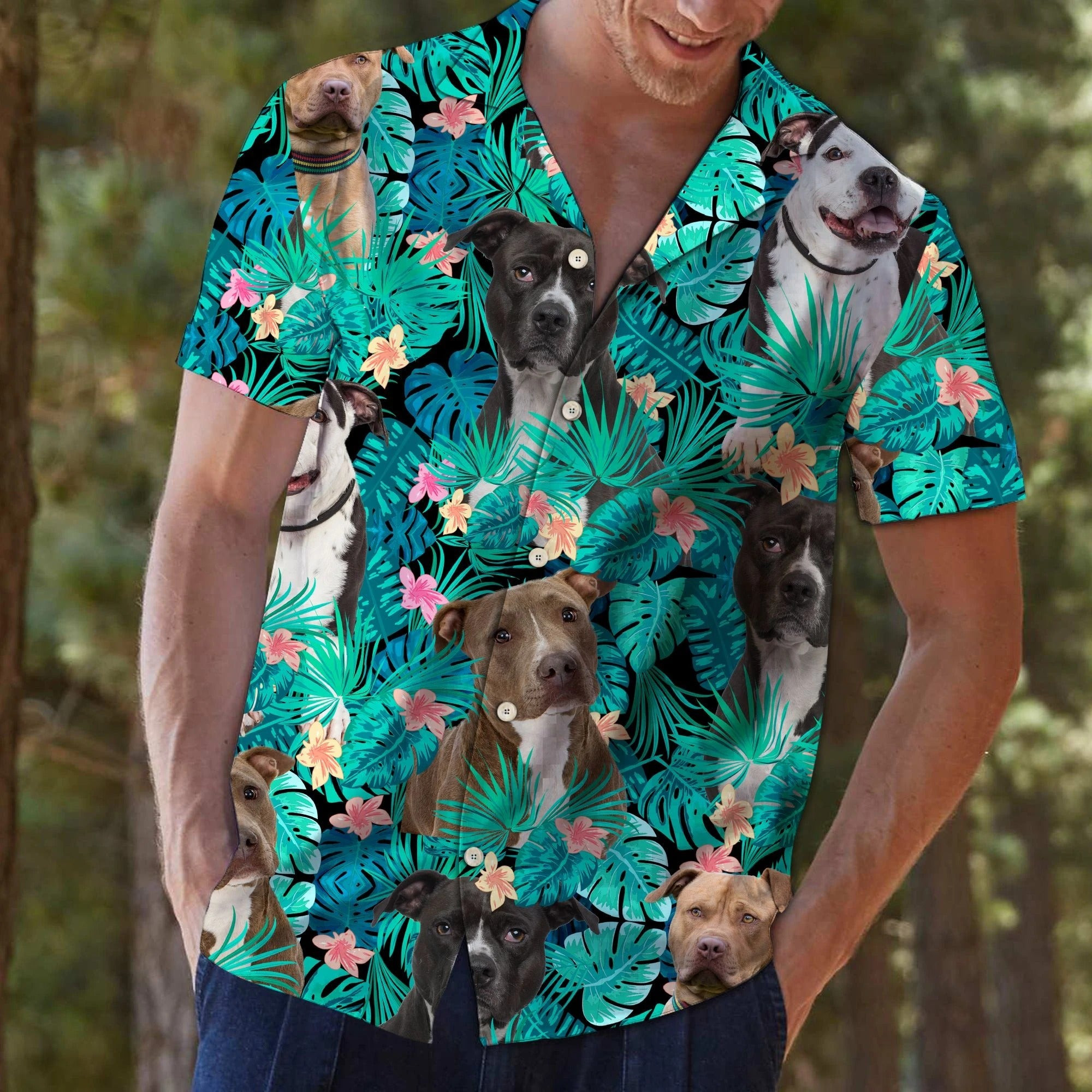 Pitbull Tropical Hawaiian Shirt Ha48010