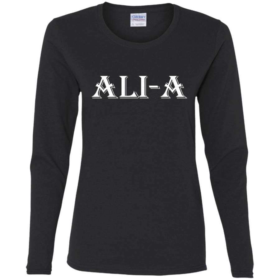 AGR Ali-a logo Ladies’ Cotton LS T-Shirt