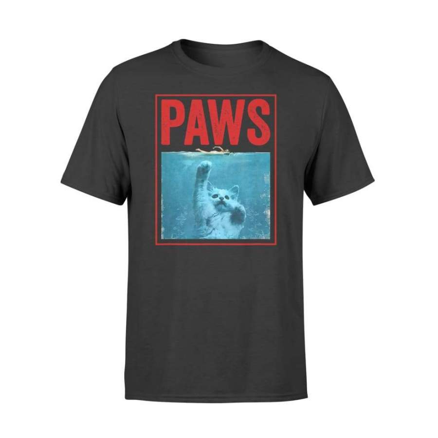 PAWS Funny Cat Kitten For Shark And Cat Lovers – Standard T-shirt