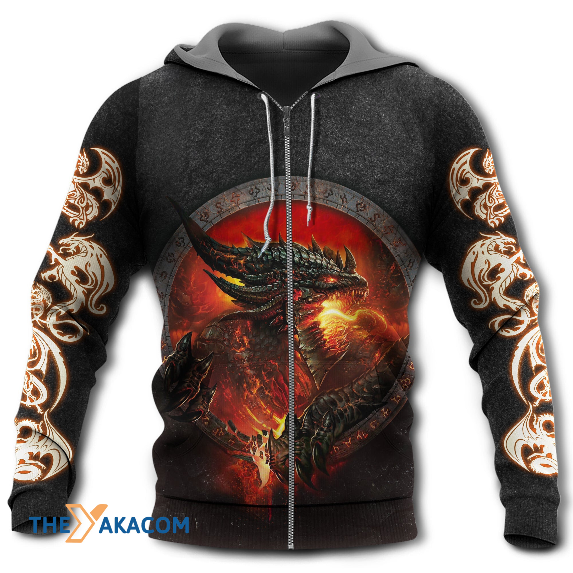 Dragon And Fire Legend Hoodie Zip Hoodie