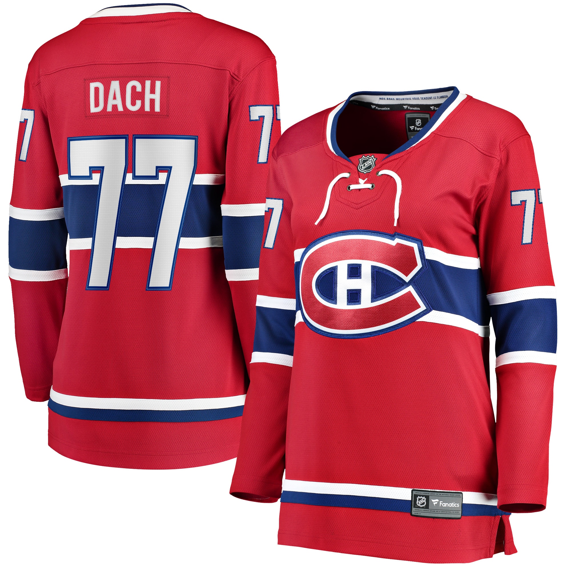 Women's Montreal Canadiens Kirby Dach Red Home Breakaway Player Jersey