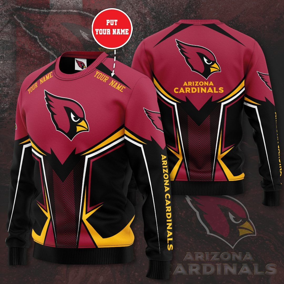 Personalized Arizona Cardinals Football All Over Print 3D Sweatshirt-Red-Tph