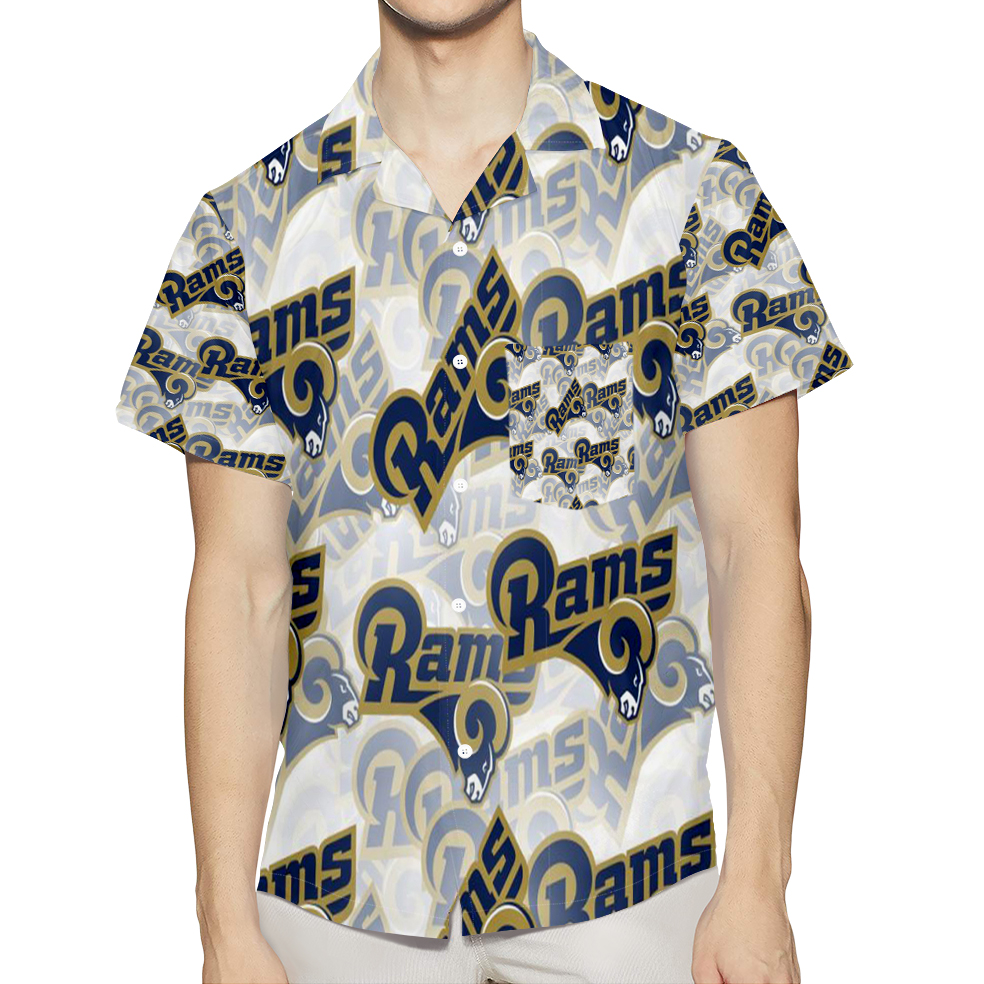 Los Angeles Rams3 3D All Over Print Summer Beach Hawaiian Shirt With Pocket