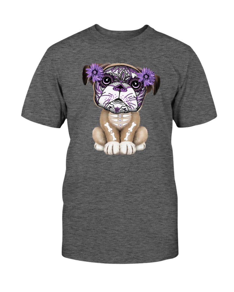 Sugar Skull Pug Dog Skeleton T-Shirt & Hoodie