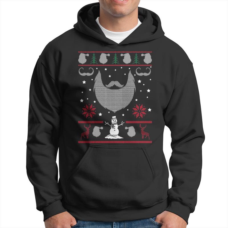 Beard Christmas Gift Ugly Sweater Men Hoodie