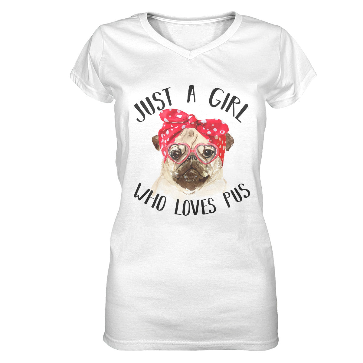 Pug Lovers Shirt 01 Ez01 1009 Women V-Neck T-Shirt