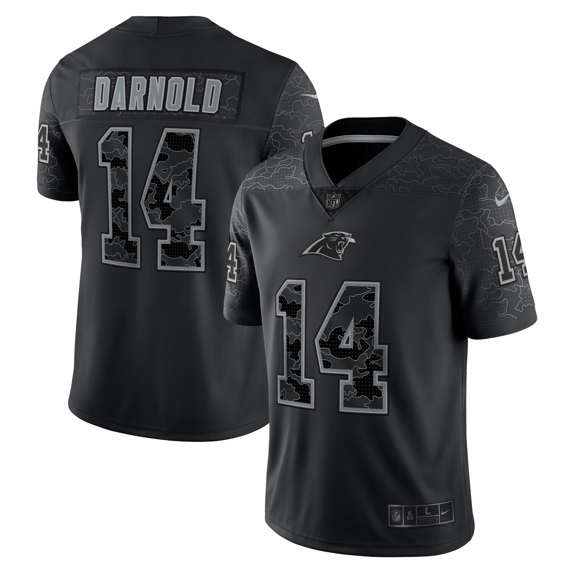 Sam Darnold Carolina Panthers RFLCTV Limited Jersey – Black