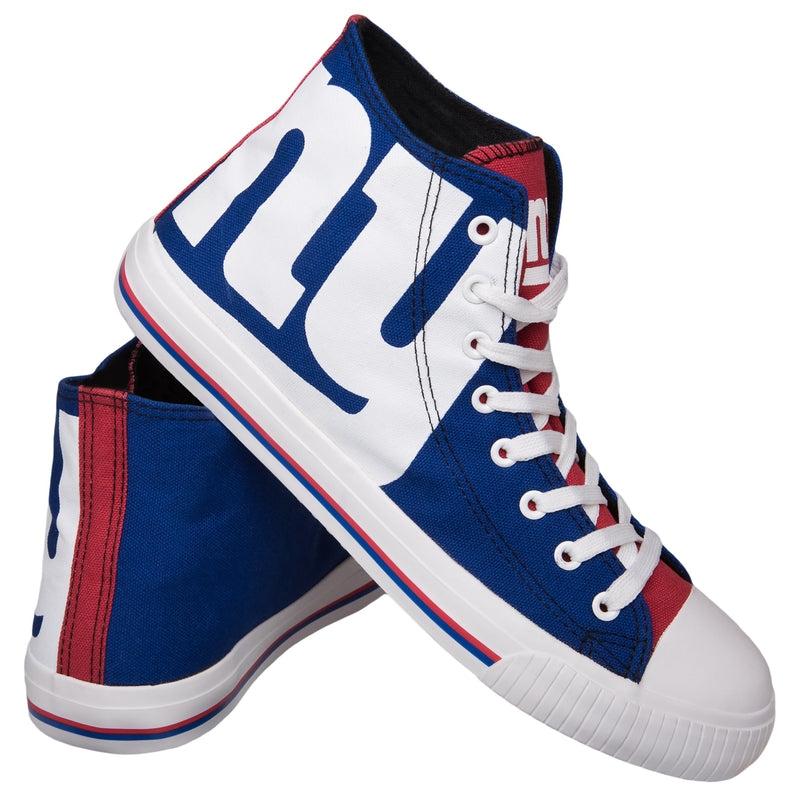 New York Giants NFL Mens High Top Big Logo Canvas Shoes