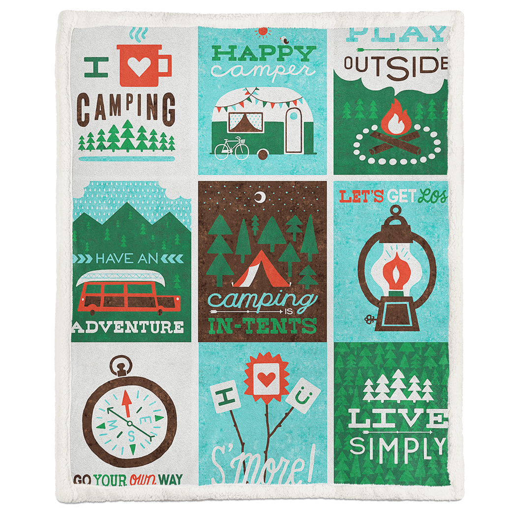 Casespring Happy Camping Custom Soft Blanket