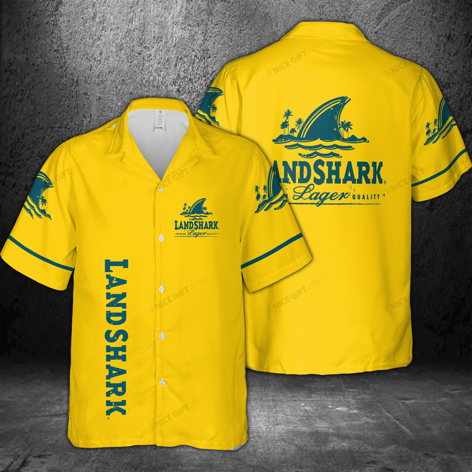 Landshark Lager Hawaiian Shirt 3Hs-U2F5