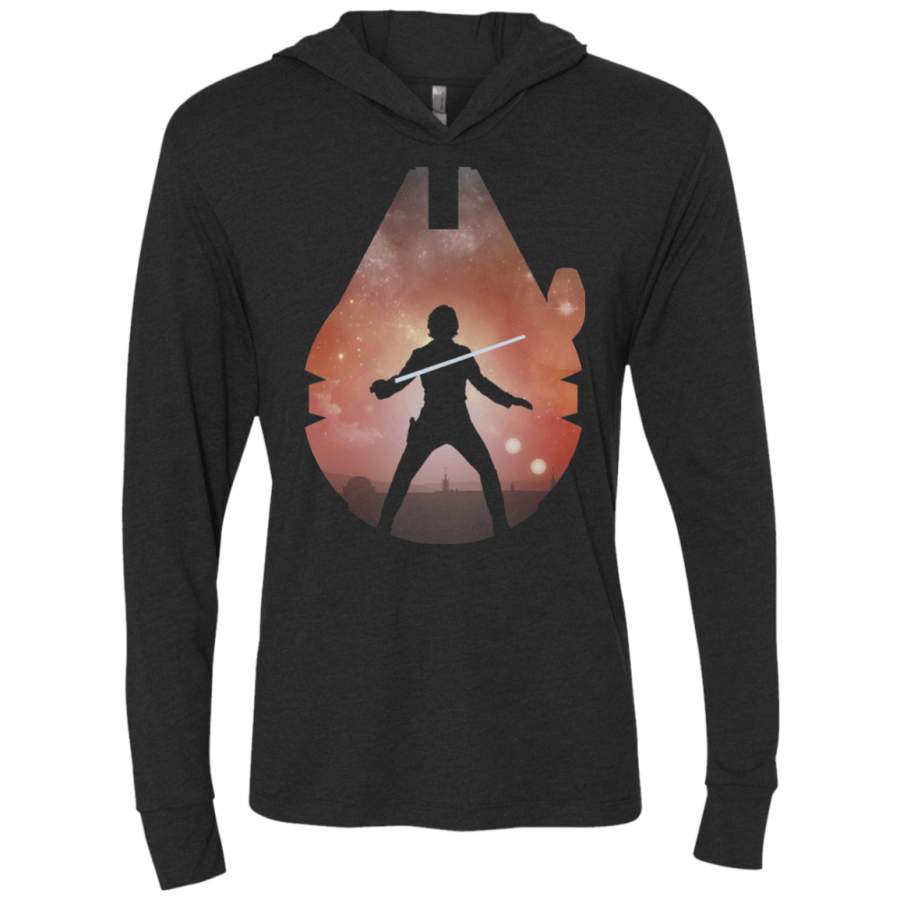 The Jedi Triblend Long Sleeve Hoodie Tee